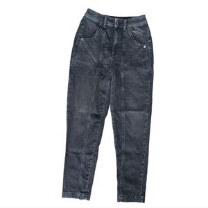 Wrap London Tapered Stretch Denim Jeans in Washed Black